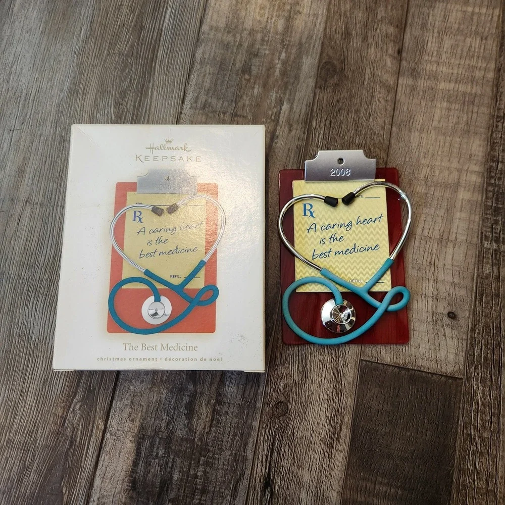 Hallmark Keepsake 2008 The Best Medicine Ornament Stethoscope Medical Nurse Gift
